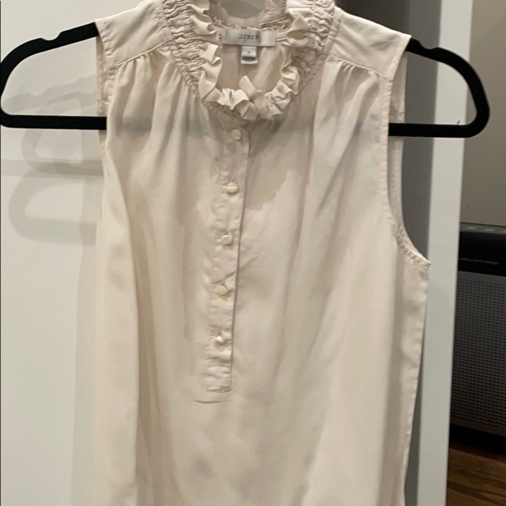 J.crew size 2 silk cream tank